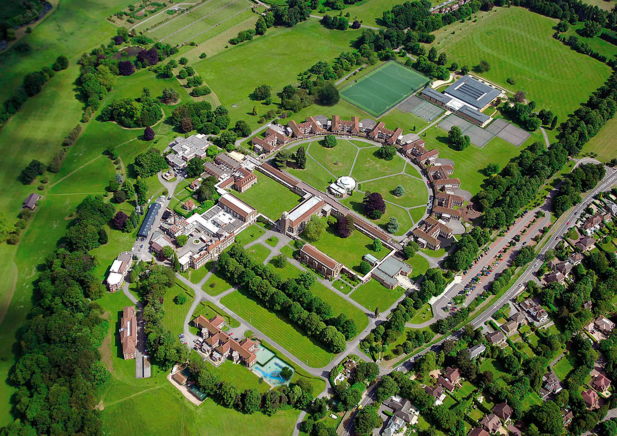The historic 200-acre parkland campus of RMS for Girls in Rickmansworth, a leading choice in the Hertfordshire Independent Schools Guide.