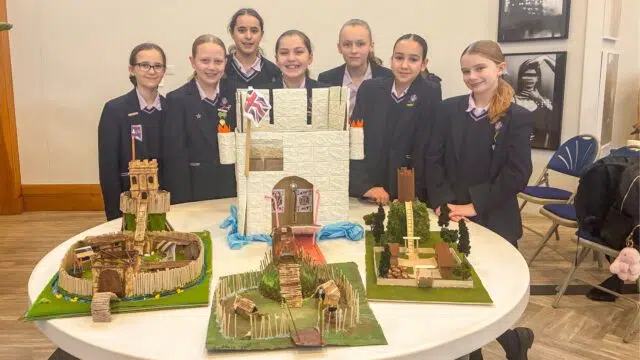 Year 7 pupils excel in RMS Castle building challenge