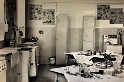a window in time: cooks in an old kitchen